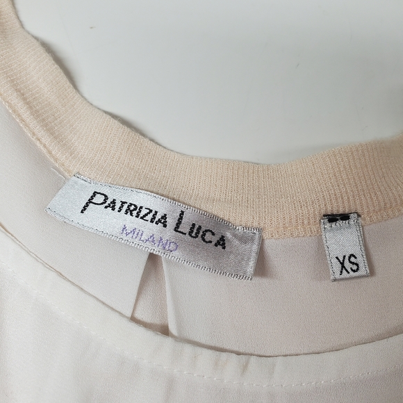 Patrizia Luca Milano Twofer White and Peach Blouse - Picture 5 of 9